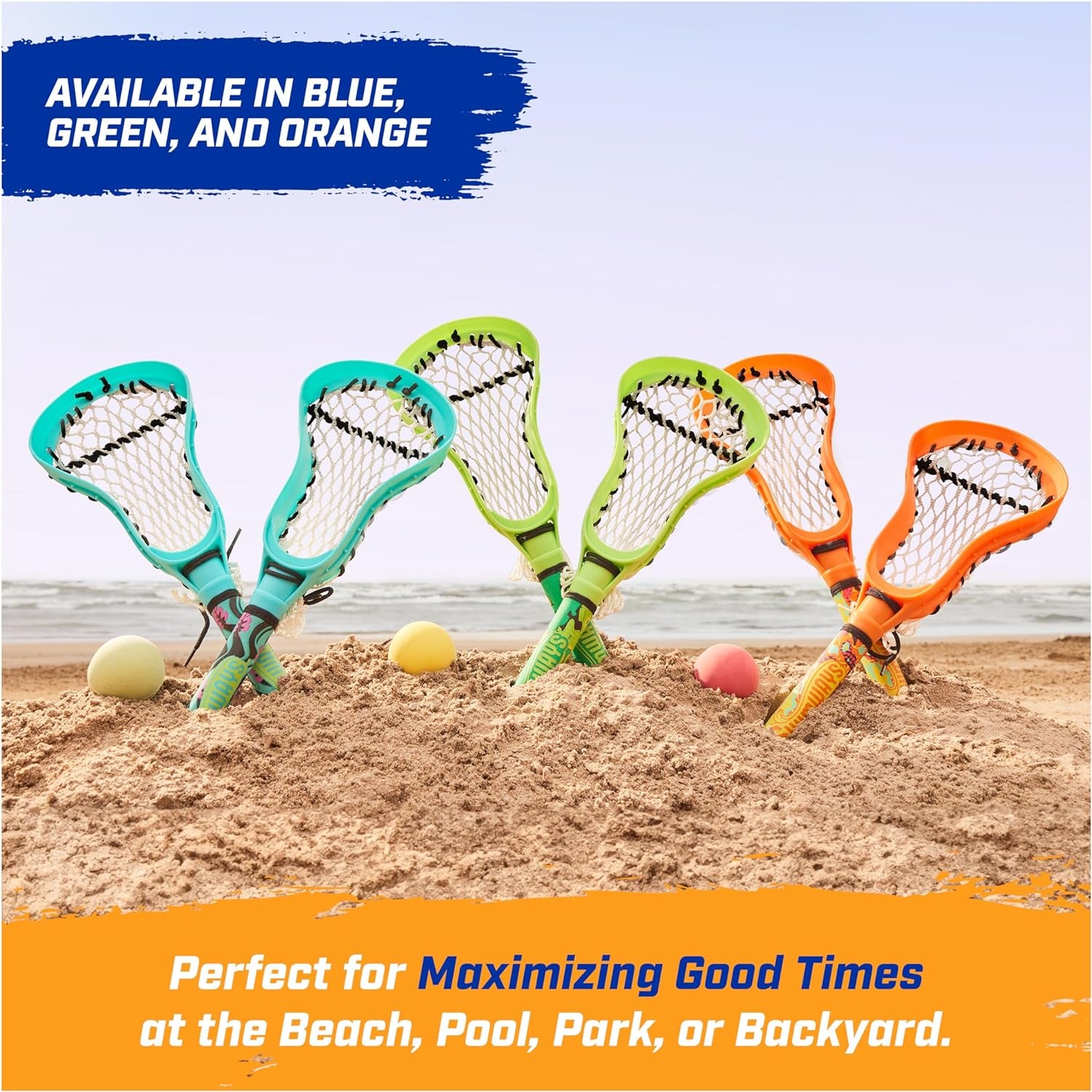 Hydro Lacrosse, Blue, Outdoor Games for Adults & Kids