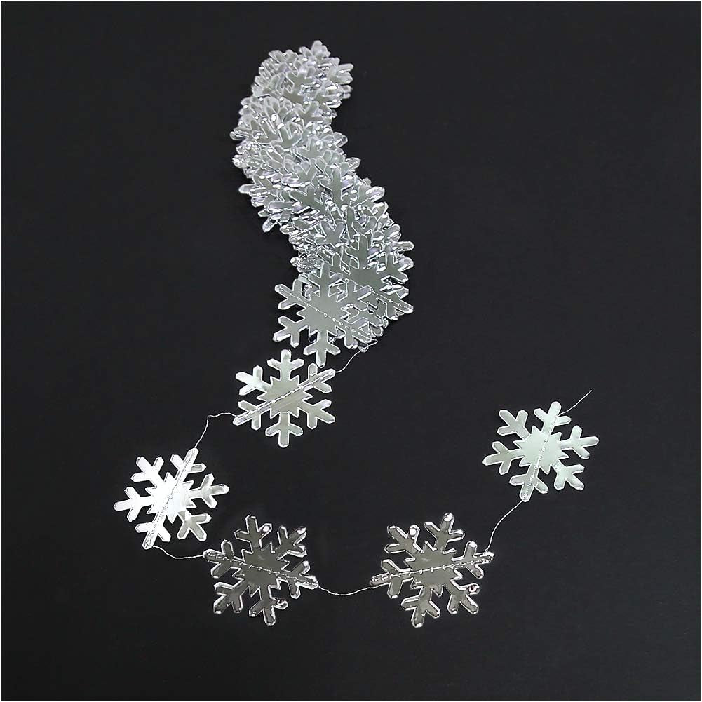 Winter Wonderland Shining Silver Gold Snowflakes Garland Kit Christmas Hanging Decoration Streamers Party Decor Kids Frozen Birthday Christmas Tree New Year Baby Shower Supplies