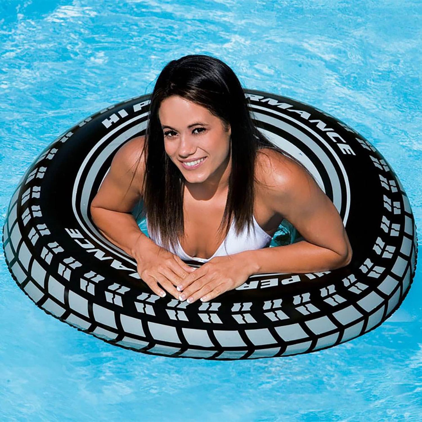 Inflatable 36" Giant Tire Tubes for Swimming Pool/Lake/Ocean (2 Pack)