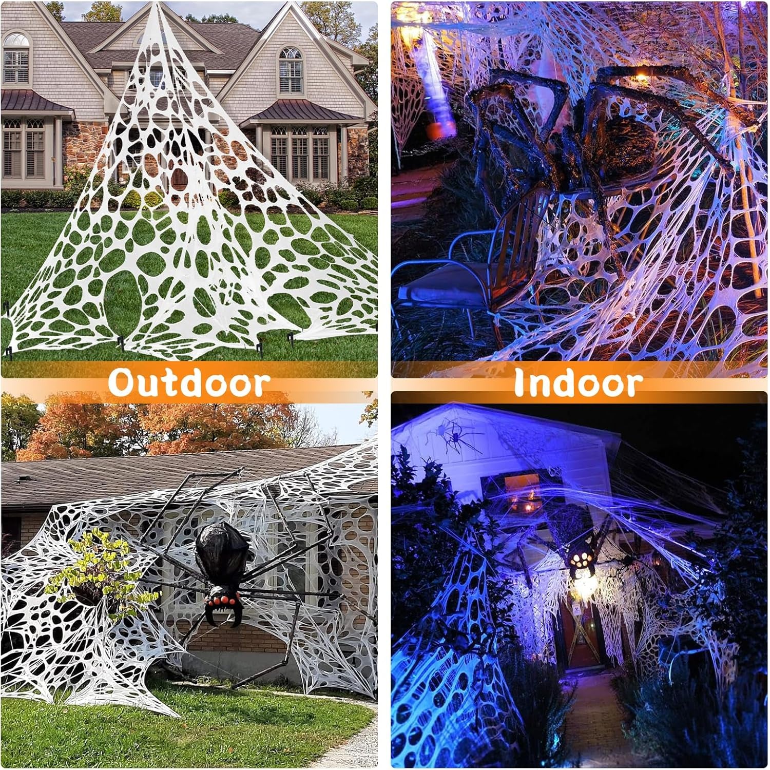 Spider Web Halloween Decorations Outdoor