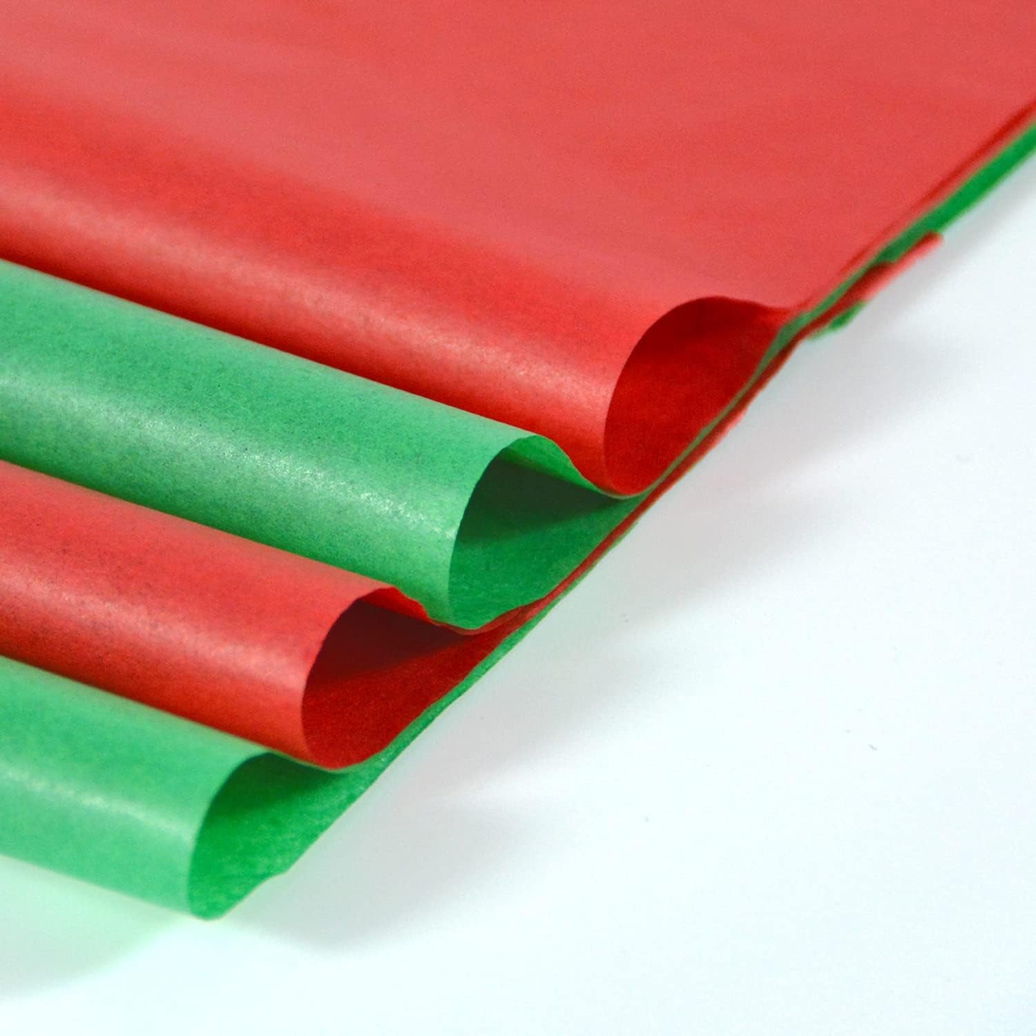 100 Sheets 20"X14" Red and Green Tissue Paper Bulk for Gift Bags,Gift Wrapping Arts Craft Party Favor Christmas Decoration