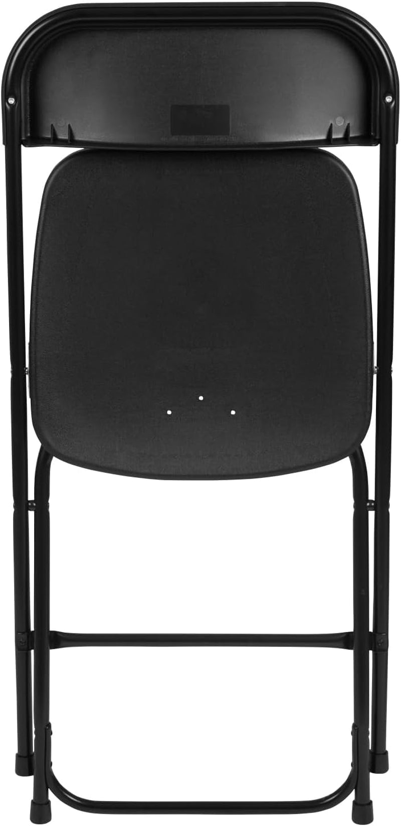 Hercules Series Plastic Folding Chair - Black - 10 Pack 650LB Weight Capacity Comfortable Event Chair-Lightweight Folding Chair