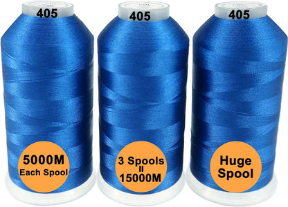 Polyester Embroidery Machine Thread Assorted Color Packs - 40 Options - 5000M Spool - for All Embroidery Machines