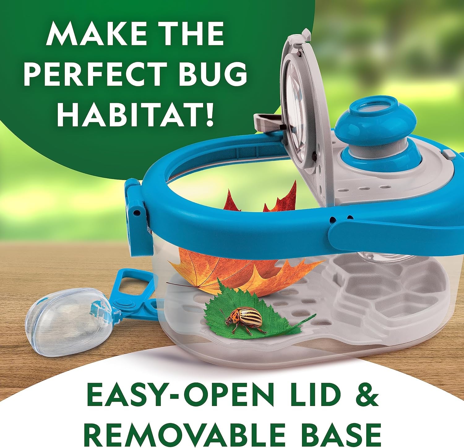 Bug Catcher Kit for Kids - Kids Bug Habitat with Magnified Viewer, Bug Catcher, Tweezers & Learning Guide, Insect Habitat, Outdoor Toys, Kids Bug Catching Kit, Bug Cage, Bug Box
