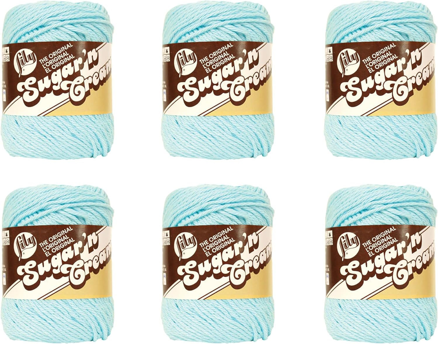 Sugar 'N Cream the Original Solid Yarn, 2.5Oz, Medium 4 Gauge, 100% Cotton - Ecru - Machine Wash & Dry