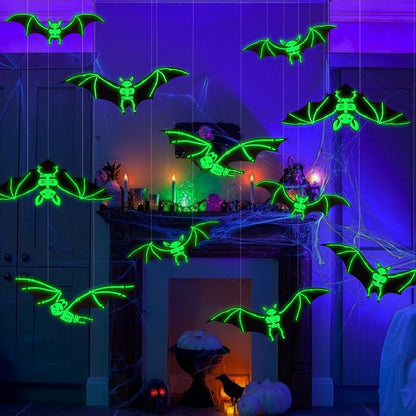 12PCS Halloween Hanging Bats