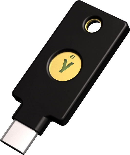 - Yubikey 5C NFC - Two-Factor Authentication (2FA) Security Key, Connect via USB-C or NFC, FIDO Certified - Protect Your Online Accounts