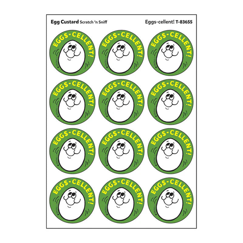 Eggs-cellent!/ Egg Custard Scent Stickers, 24 ct.