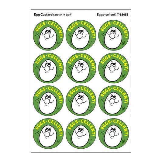 Eggs-cellent!/ Egg Custard Scent Stickers, 24 ct.