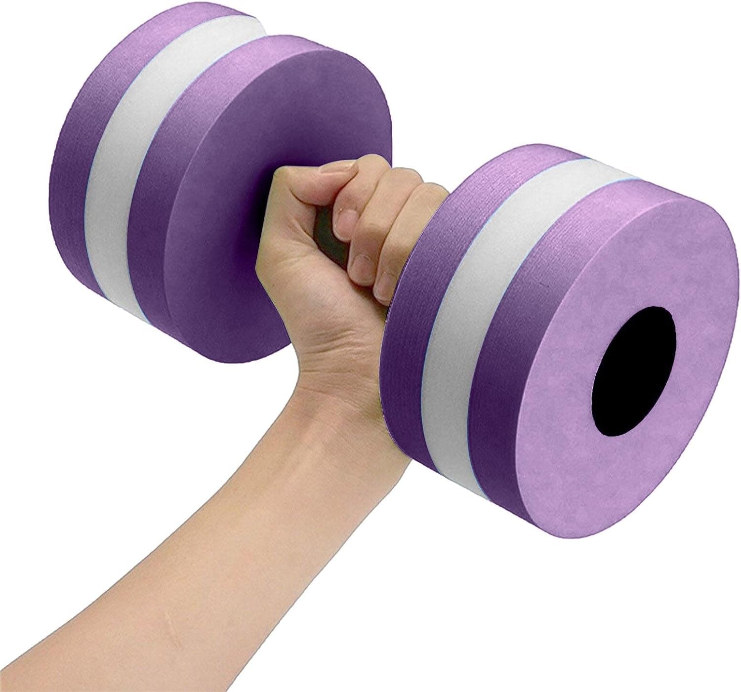 Aquatic Dumbbell Set, 2PCS Water Dumbells Pool Resistance Water Fitness Equipment Foam Dumbbell Water Aerobics Fitness Equipment for Weight Loss