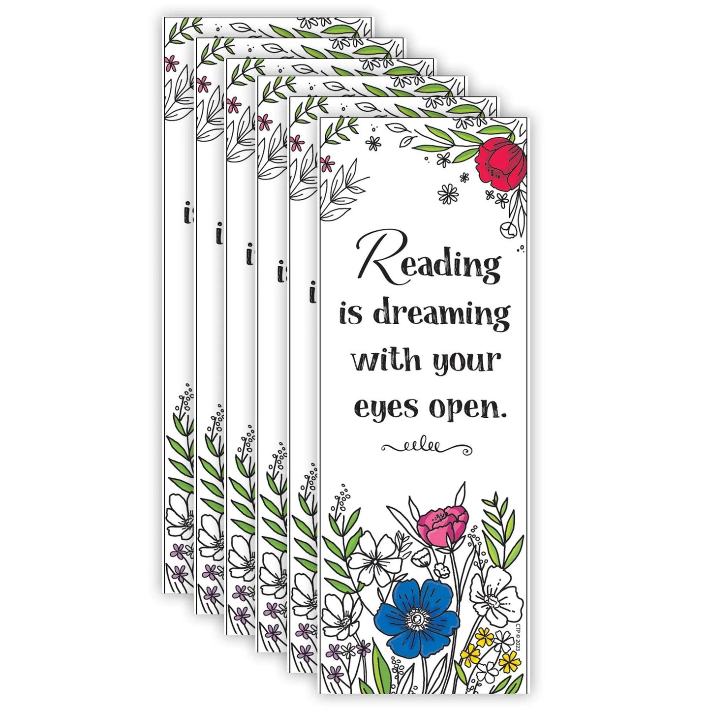 (6 Pk) Bright Blooms Bookmark Creative Teaching Press