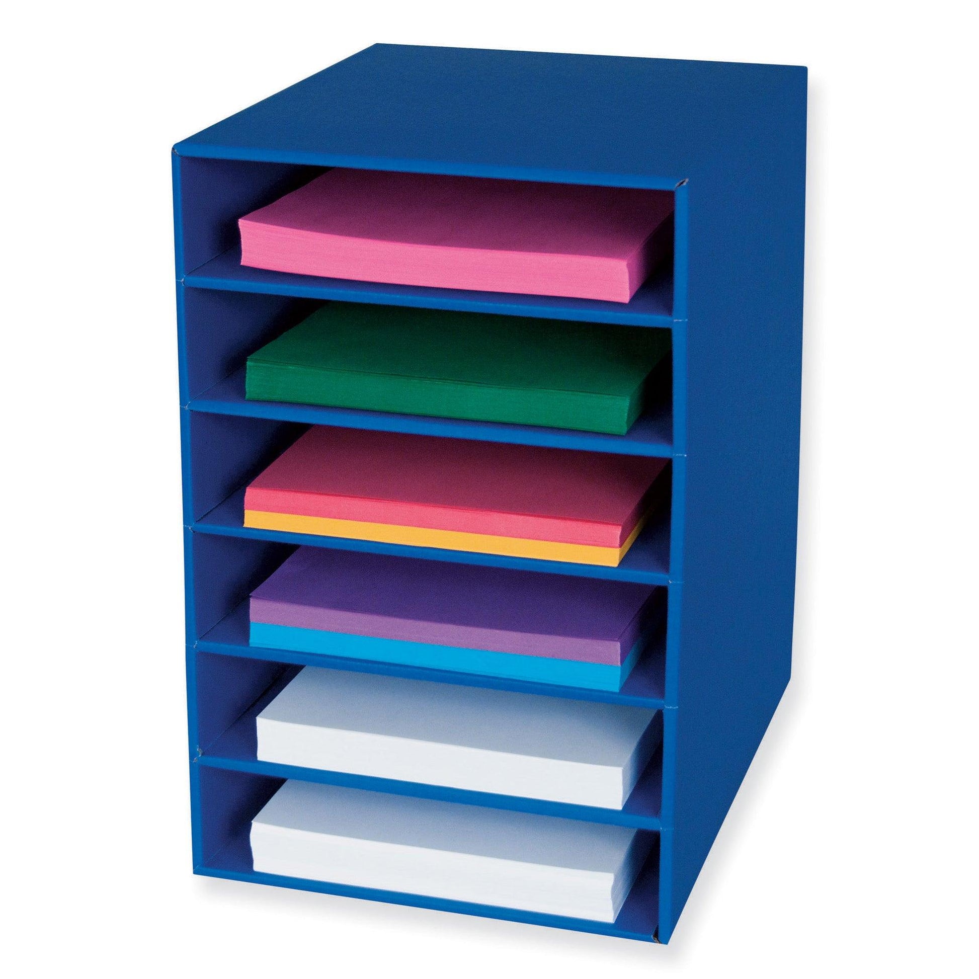 6-Shelf Organizer, Blue, 17-3/4"H x 12"W x 13-1/2"D, 1 Organizer - Loomini