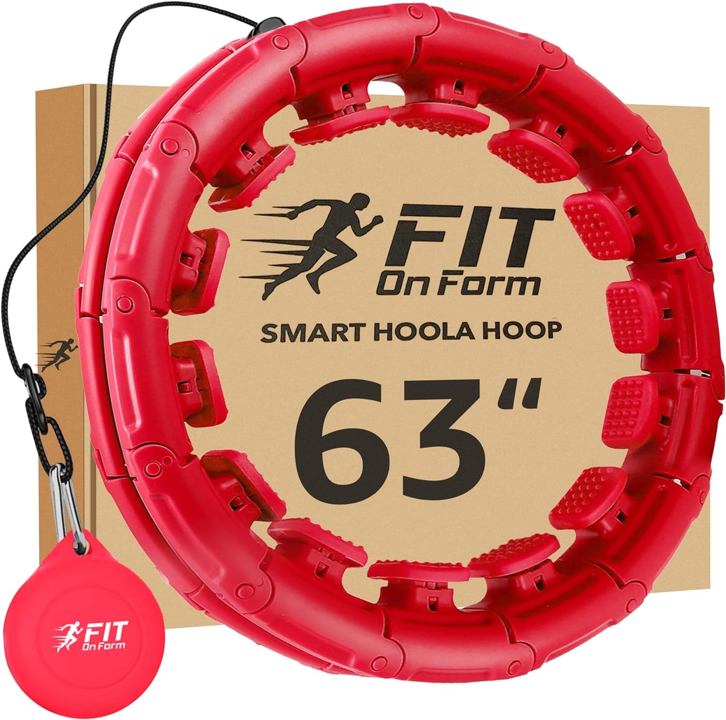 Infinity Weighted Hula Fit Hoop for Adult Weight Loss, 2 in 1 Smart Fitness Exercise Hoop for Women Abs Workout,  24/28/32 Detachable Knots