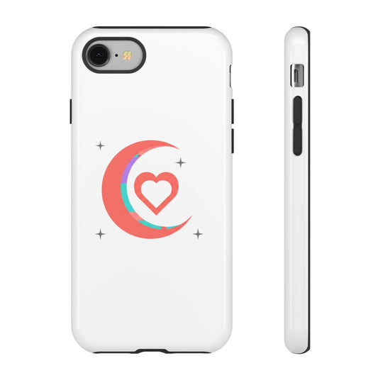 Crescent Moon Heart Gradient | Glossy iPhone 17 Slim Case, Cute Celestial | Valentine & Galentine Gift | Y2K Aesthetic