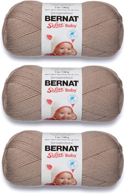 Softee Baby White Yarn - 3 Pack of 141G/5Oz - Acrylic - 3 DK (Light) - 362 Yards - Knitting/Crochet