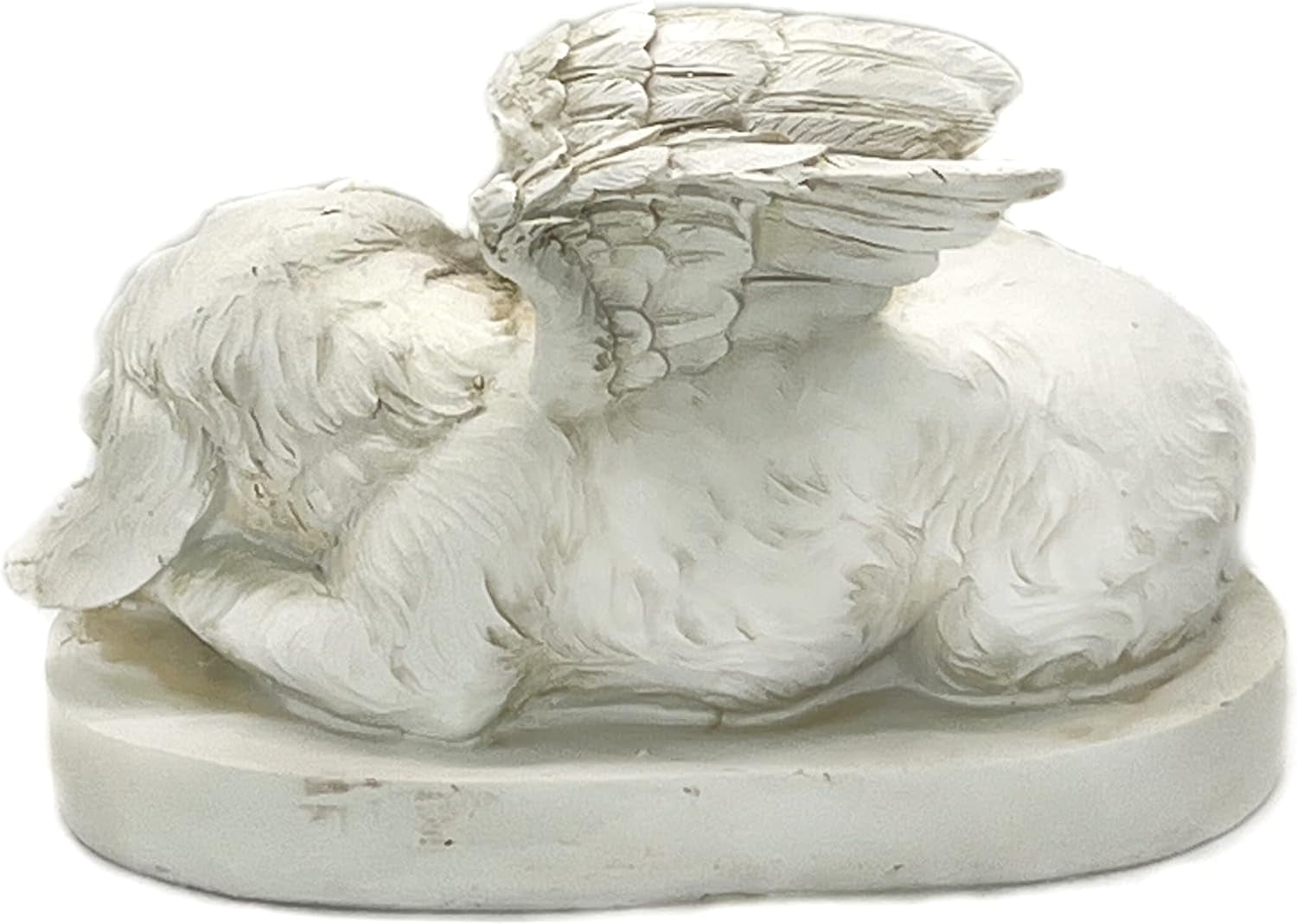 Dog Statues 10 Inch Angel Wings Labrador Golden Retriever Puppy Pet Outdoor Garden Memorial Monument Grave Marker Tribute Stone Finish Sculptures Home Decor