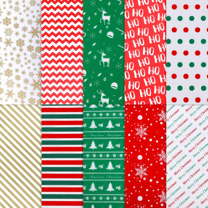 100 Sheets Christmas Tissue Paper Xmas Bulk Gift Wrapping Paper Bag for Christmas Gift Wrapping Boxes DIY Crafts Birthday Holiday Decoration 19.7 ×13.8 Inch (10 Patterns)