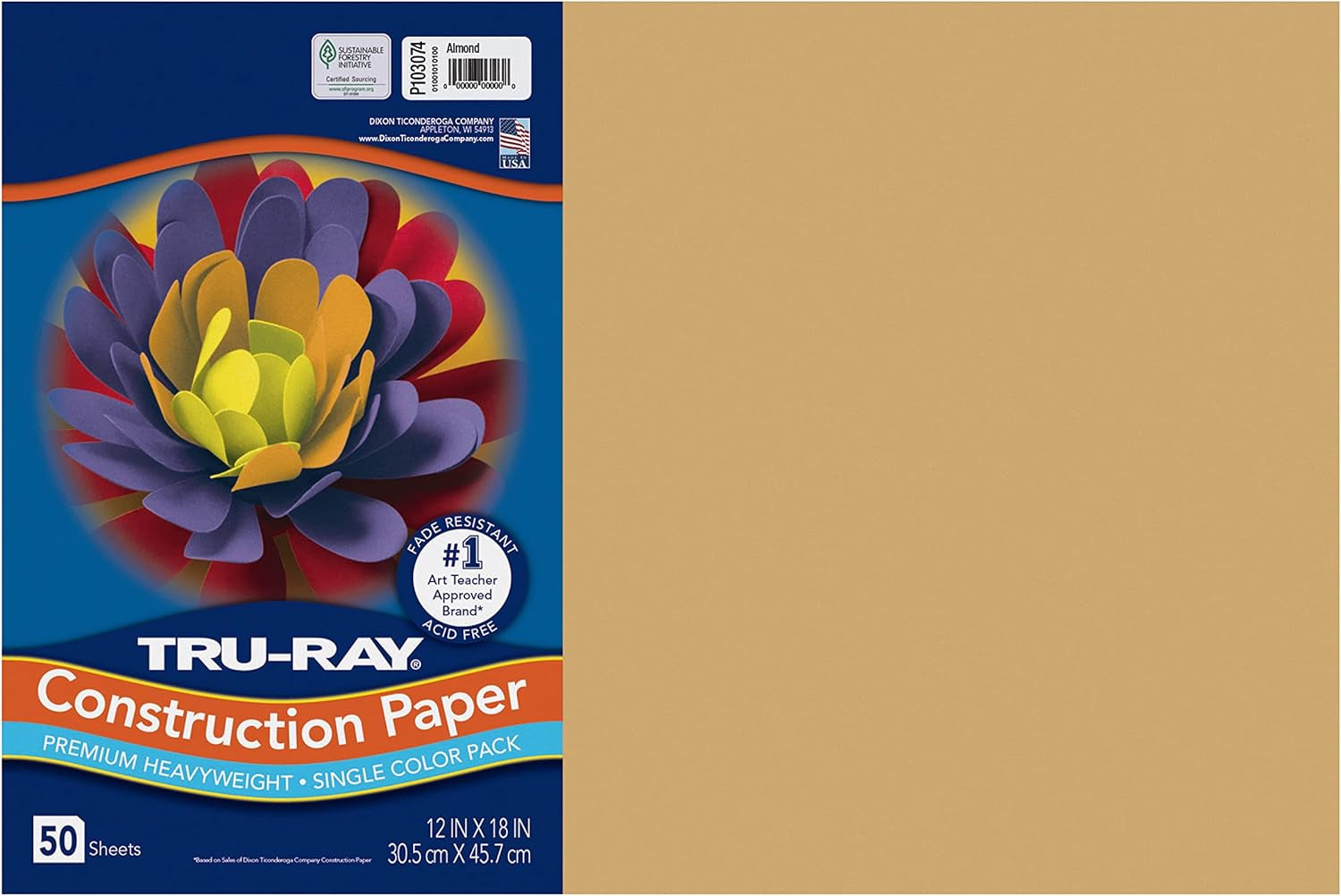 Shades of Me Construction Paper, 5 Assorted Skin Tone Colors, 9" X 12", 50 Sheets