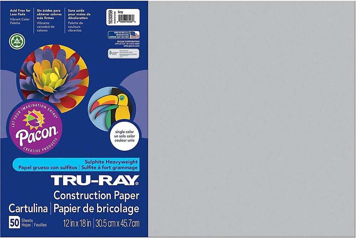 Recycled  Construction Paper, 12" X 18", Black (PAC103061) Category: Art and Drafting Paper