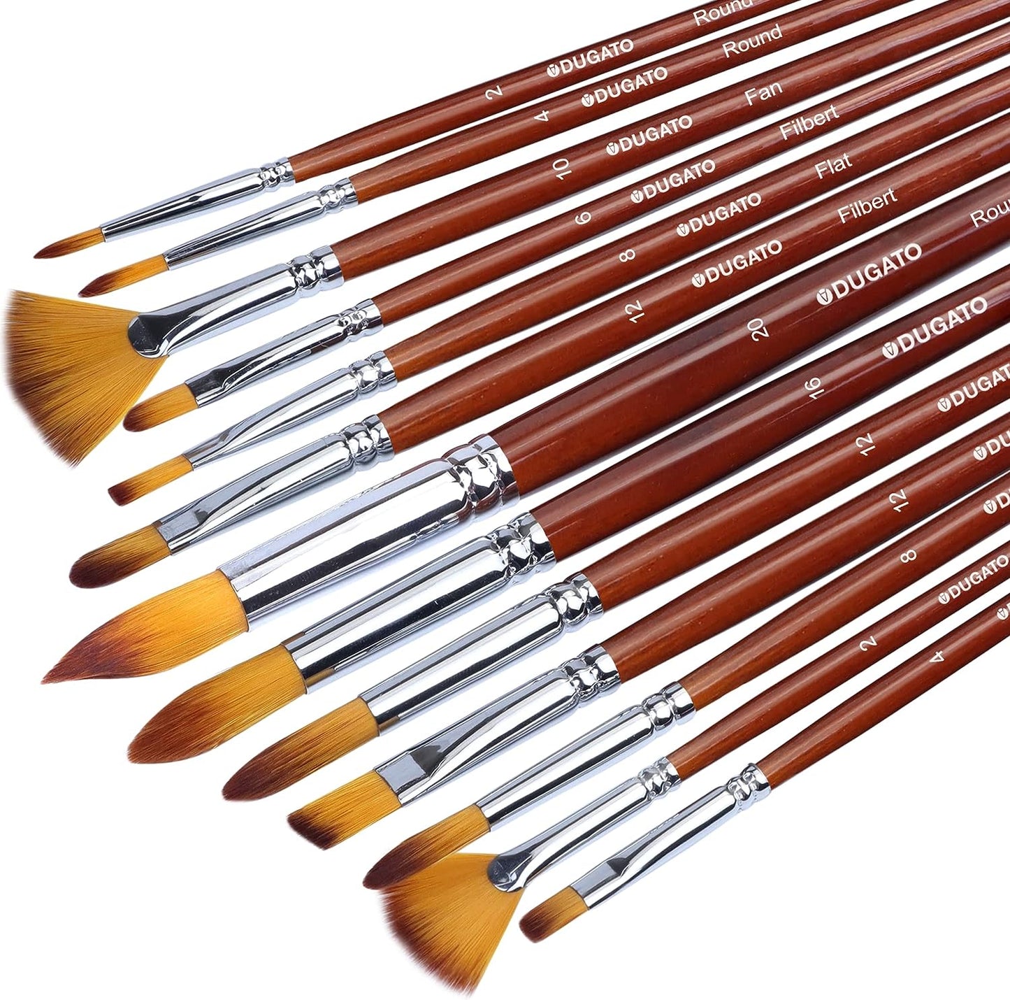 Artist Paint Brush Set 13Pcs, Long Handle Oil Acrylic Paint Brushes, Watercolor Brush Set for Body, Face, Rock, Canvas Drawing Art Crafts