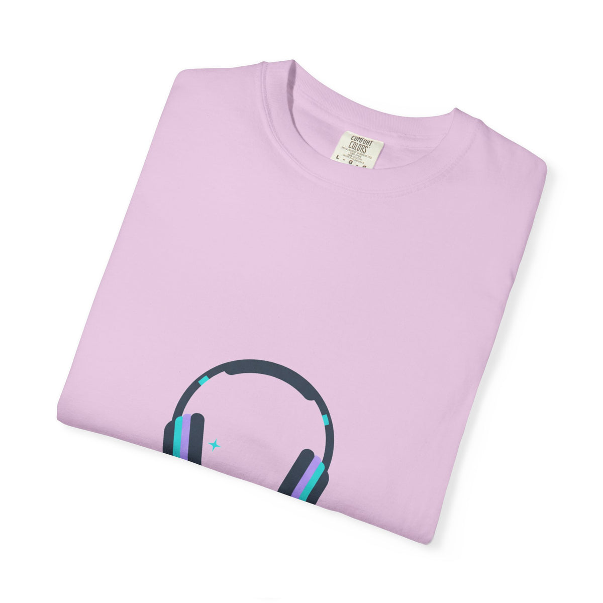 Heart Cord Headphones Graphic | Garment-Dyed Unisex Tee, Soft Cotton | Valentine & Galentine Gift | Y2K Aesthetic