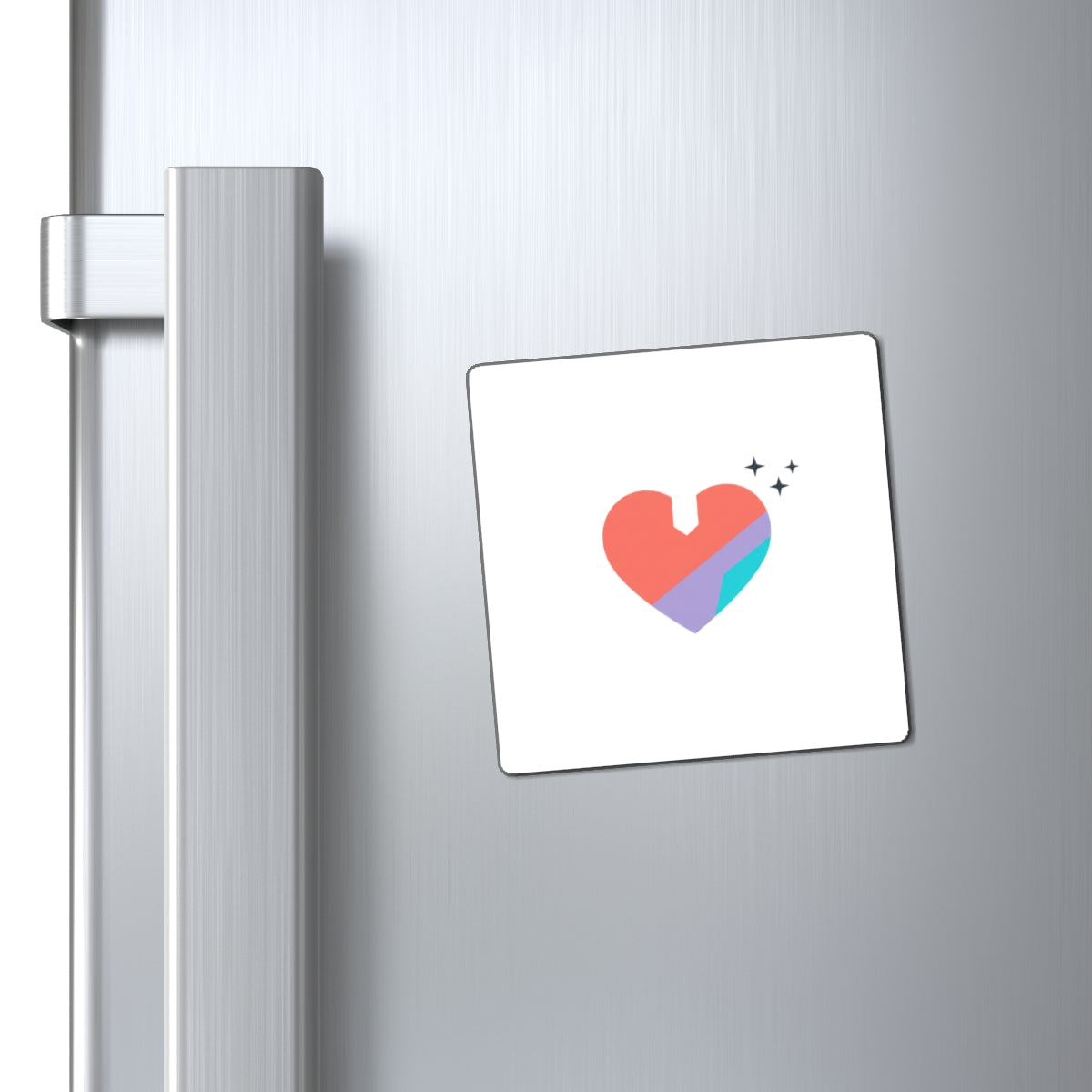 Half Heart Edge Design | Sublimation Fridge Magnet Set | Valentine & Galentine Gift for Friends/Couples | Y2K Minimal