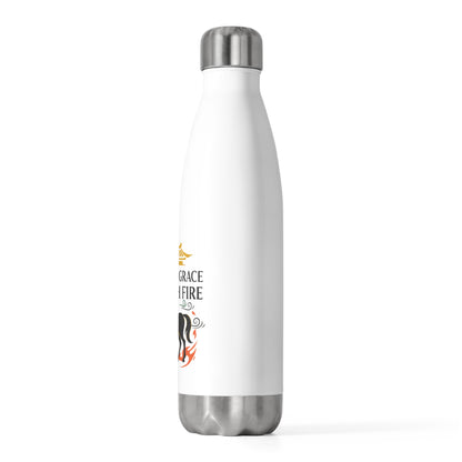 Fire Horse Bowing Palace | 20oz Insulated Stainless Tumbler Bottle | Lunar New Year Family & Teacher Gift | Paper Cut Art