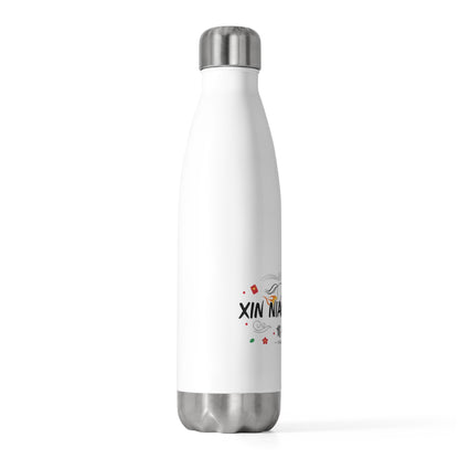 Xin Nian Ink Greeting | 20oz Insulated Stainless Steel Tumbler | Lunar New Year Gift for Family & Friends | Minimal Calligraphy