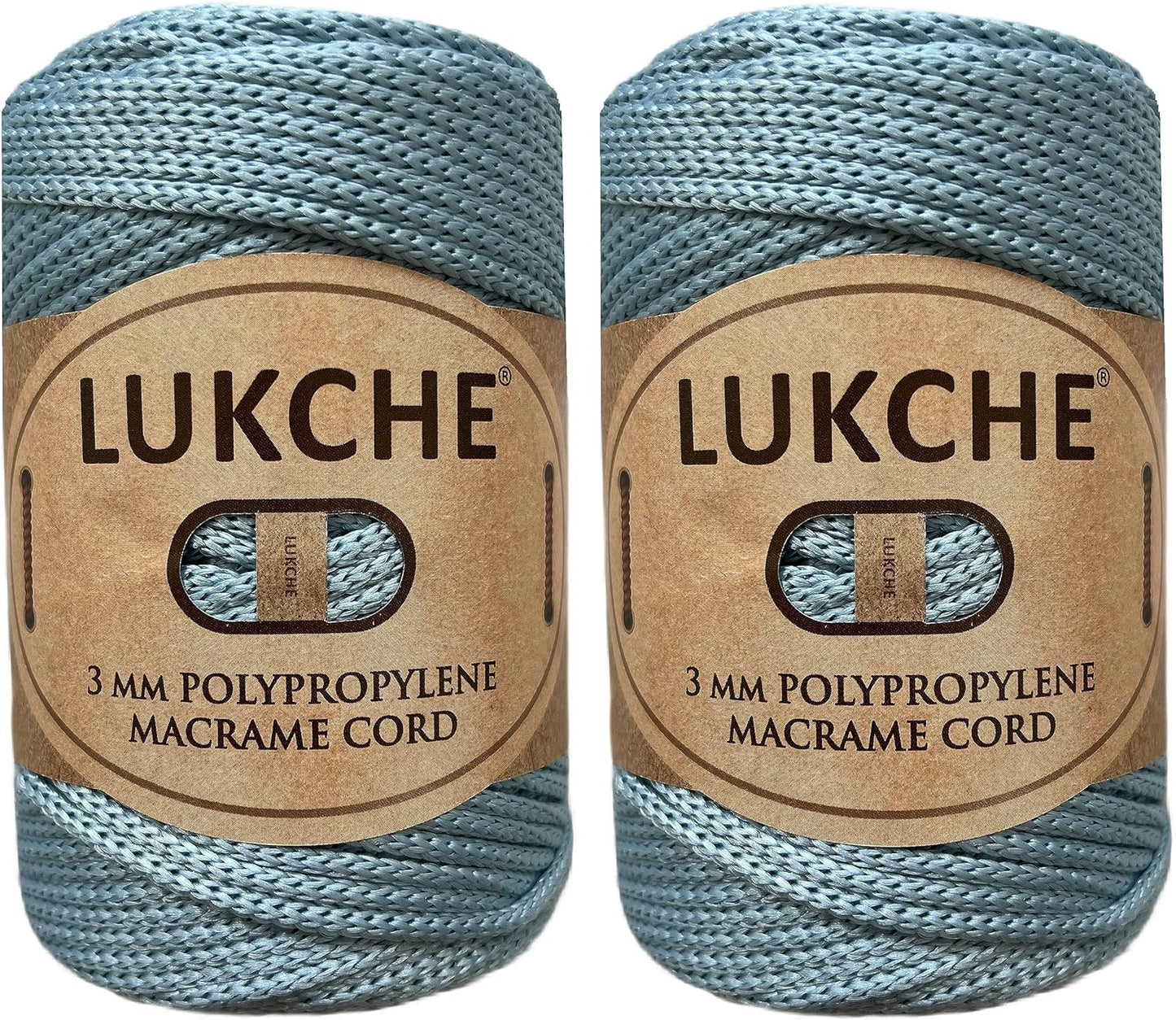 3Mm Premium Polyester Macrame Cord (147 Yards), (8.82 Oz) 100% Polypropylene Macrame Rope, Colorful Yarn Crochet Macrame Bag Craft for Wall Hangers, Bottom Plates, Carpets (Silver 1)