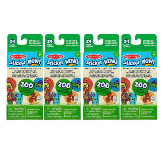 Sticker WOW! Mini Activity Pad with Refill Stickers - Dinosaur, 4 Sets