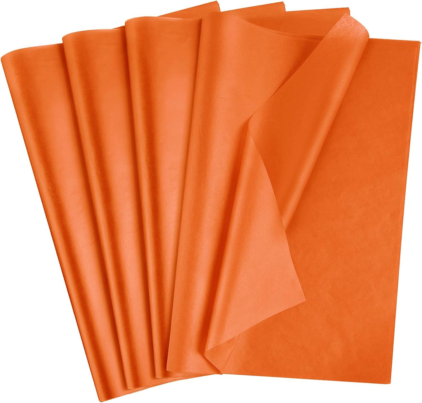 Orange Tissue Paper 80 Sheets Wrapping Tissue Paper Bulk,  14X20 Inch Tissue Paper for Gift Bag Wrapping DIY Arts Crafts Shredded Filler Birthday Graduation