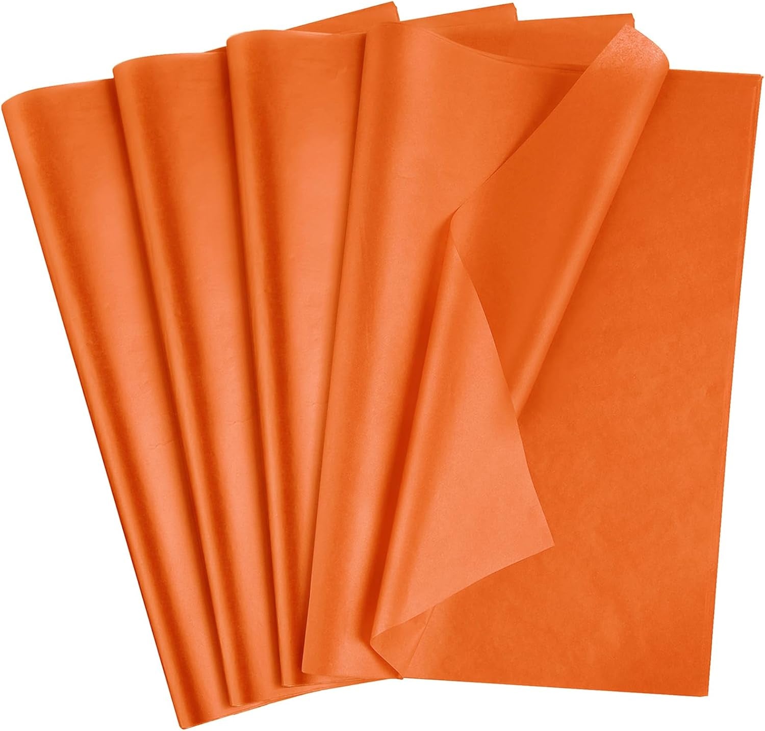 Orange Tissue Paper 80 Sheets Wrapping Tissue Paper Bulk,  14X20 Inch Tissue Paper for Gift Bag Wrapping DIY Arts Crafts Shredded Filler Birthday Graduation