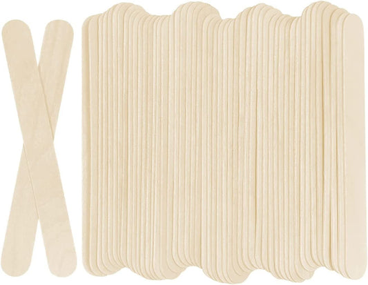 100Pcs Jumbo Wooden Craft Sticks Popsicle Stick 6” Long X 3/4”Wide Treat Ice Pop for DIY Crafts，Home Art Projects, Classroom Supplies