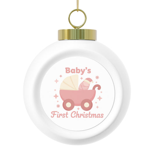 Christmas Ball Ornament - Baby's First Christmas