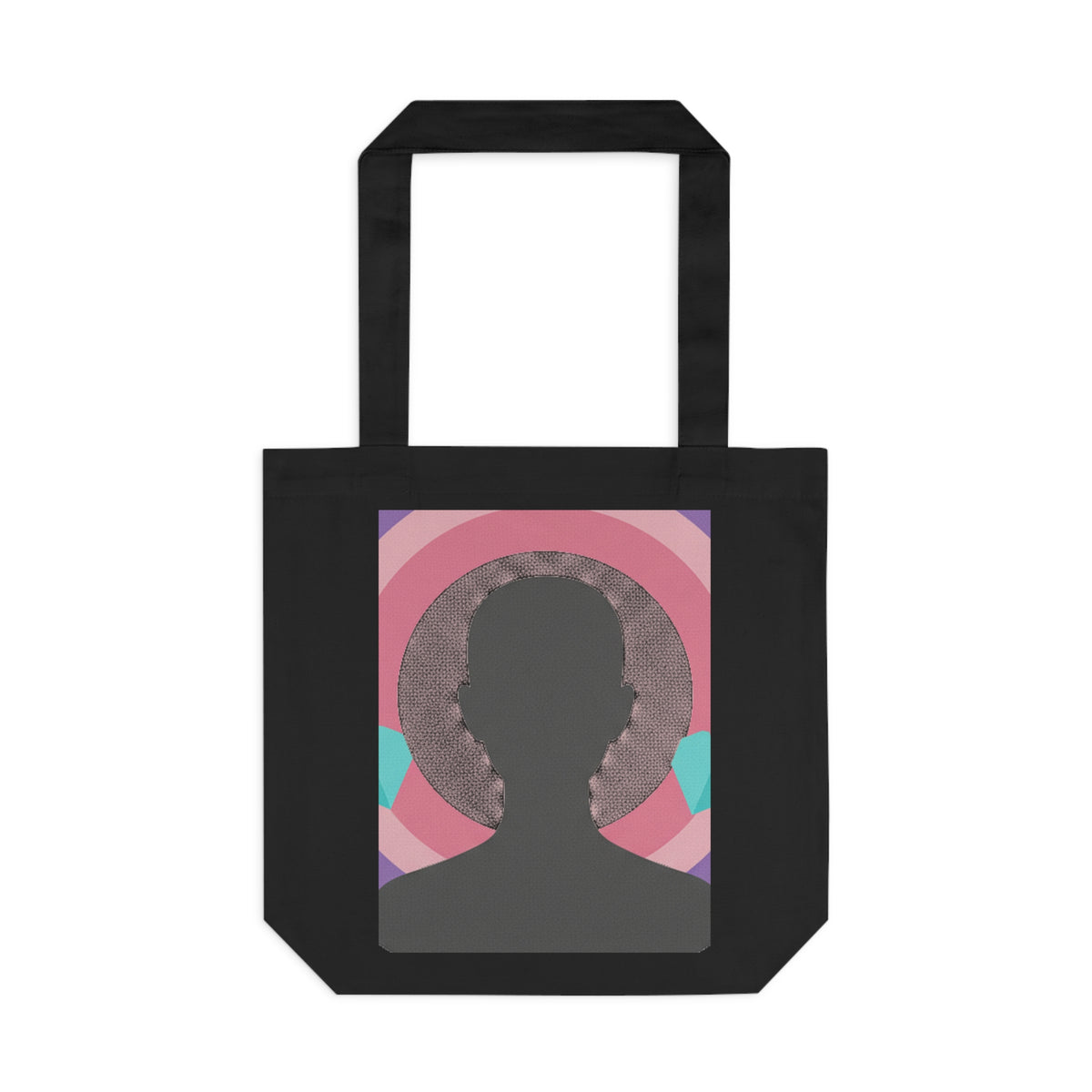 Aura Silhouette Heart Glow | Cotton Tote Bag for Everyday Carry | Valentine & Galentine Gift | Y2K Gradient Aesthetic