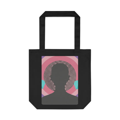 Aura Silhouette Heart Glow | Cotton Tote Bag for Everyday Carry | Valentine & Galentine Gift | Y2K Gradient Aesthetic