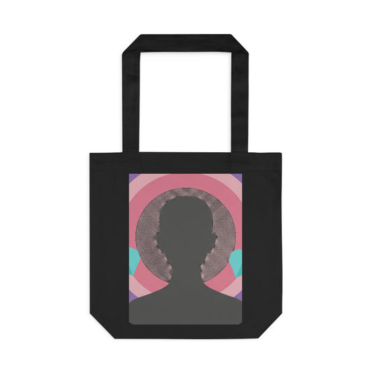 Aura Silhouette Heart Glow | Cotton Tote Bag for Everyday Carry | Valentine & Galentine Gift | Y2K Gradient Aesthetic