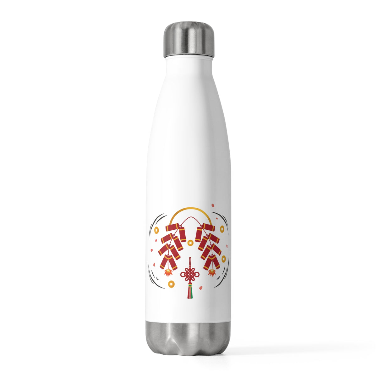 Firecracker Horse Lunar New Year | 20oz Insulated Stainless Tumbler | CNY Family & Teacher Gift | Bold Red Gold Art
