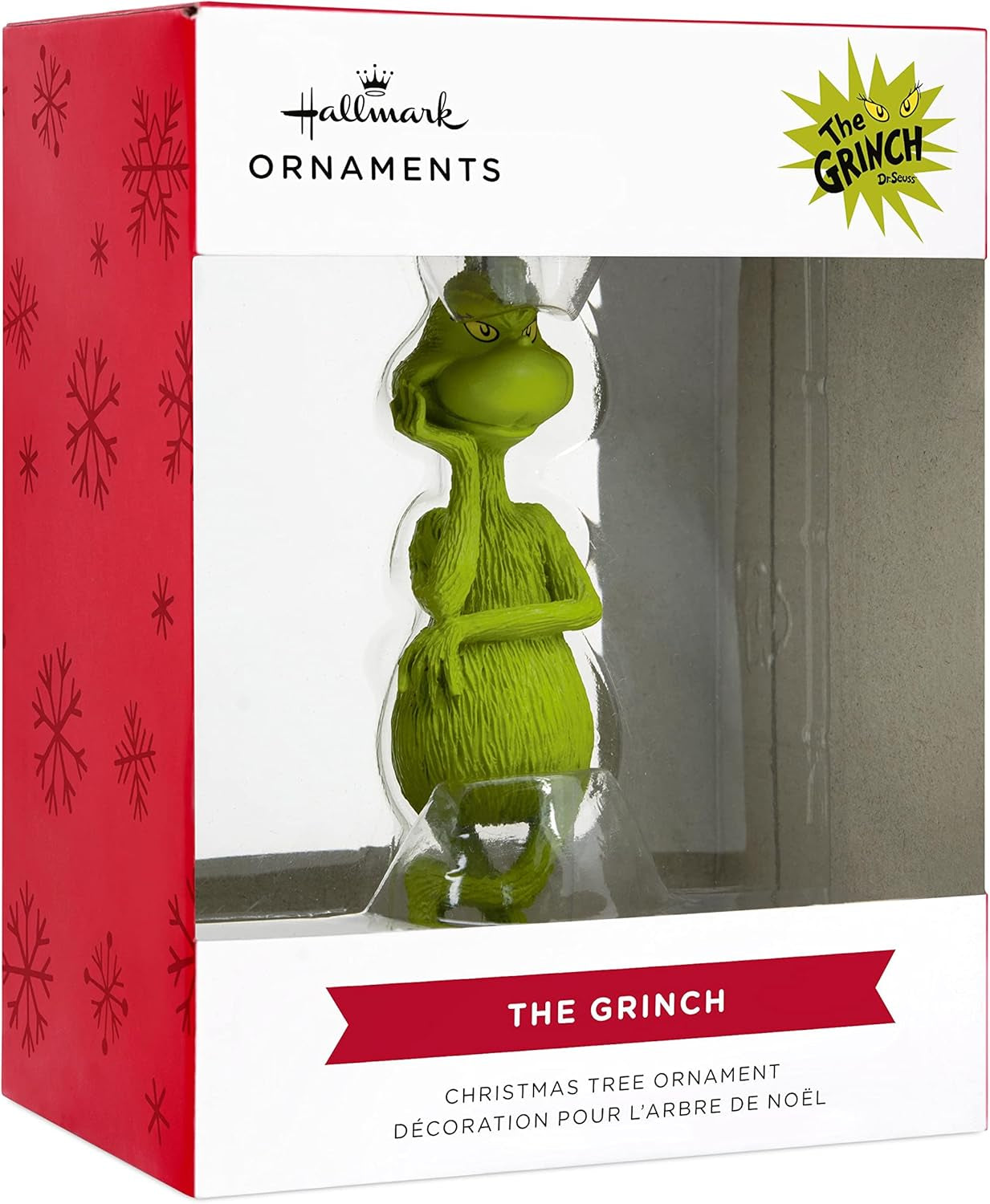 Dr. Seuss'S How the Grinch Stole Christmas! Grinch in Santa Hat Christmas Ornament