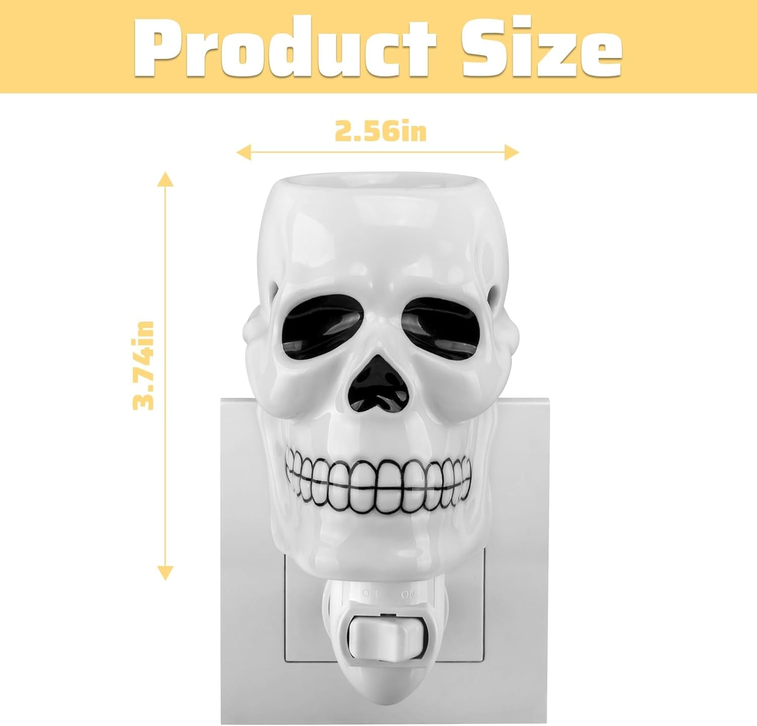 Halloween Pluggable Fragrance Warmer Wax Melter for Home/Dorm/Office Decorative Night Light Pleasant Gifts Safe to Use Packaged Together with Two Bulbs-Wicked Witch - Joker Skull