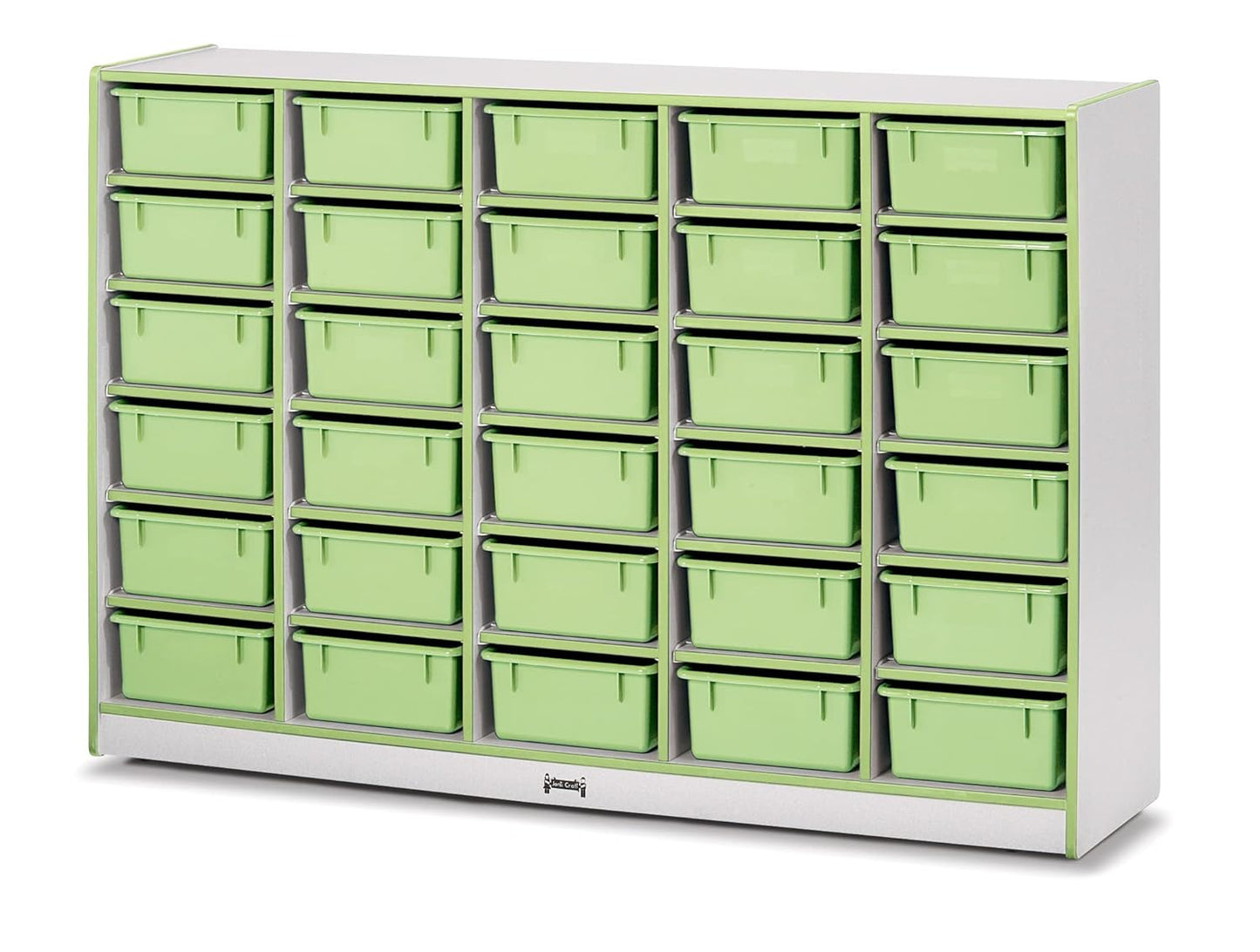 Rainbow Accents 4030JCWW130 30 Tub Mobile Storage - without Tubs - Key Lime Green