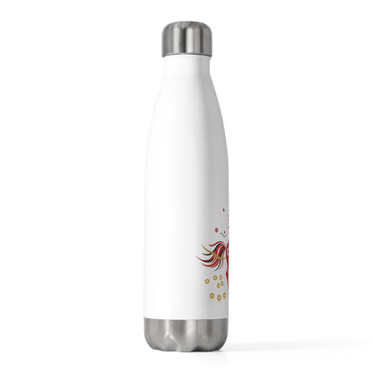 Fire Horse Rearing Firecrackers | 20oz Insulated Stainless Steel Tumbler Bottle | Lunar New Year 2026 Gift | Paper Cut Style