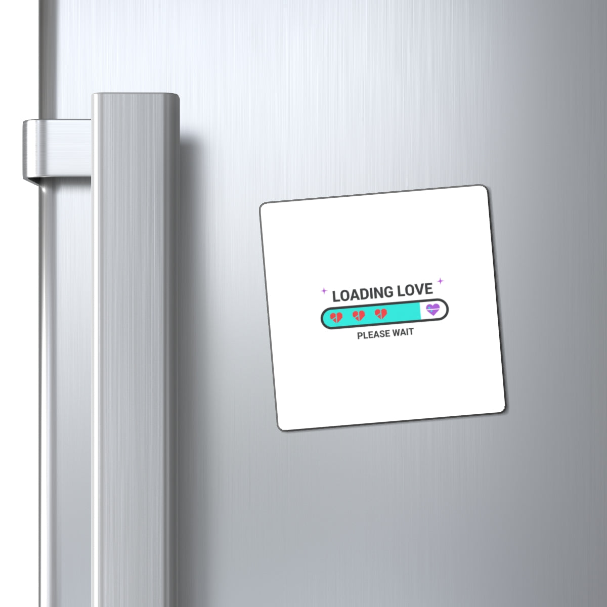 Loading Love 100% Progress Bar | Sublimation Magnet for Locker & Fridge | Valentine & Galentine Gift | Y2K Tech Aesthetic