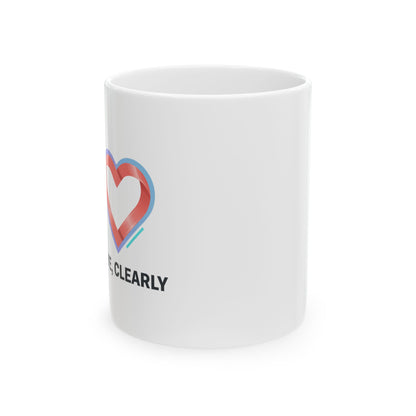 Modern Mature Romance | 11oz Ceramic Coffee Mug, Sublimation Print | Valentine & Galentine Gift for Partner, Friend | Minimal Aesthetic