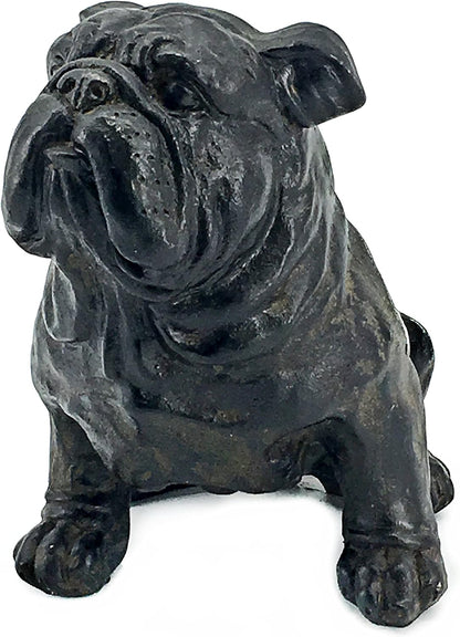  Bulldog Statue Vintage Rustic Distressed Mascot Stern Dog Figurine Sculpture Antiques Farmhouse Animal Outdoor Garden Home Decor 8 Inch Tall