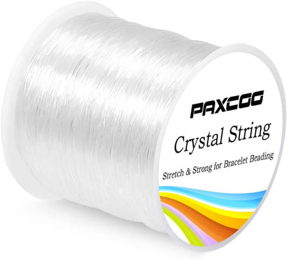 12 Rolls Elastic Crystal Tec String for Bracelets, 0.8 MM Stretch Bead String Cord Jewelry Thread for Bracelets, Necklaces, Clay Beads, Pony Beads (Multiple Colors)