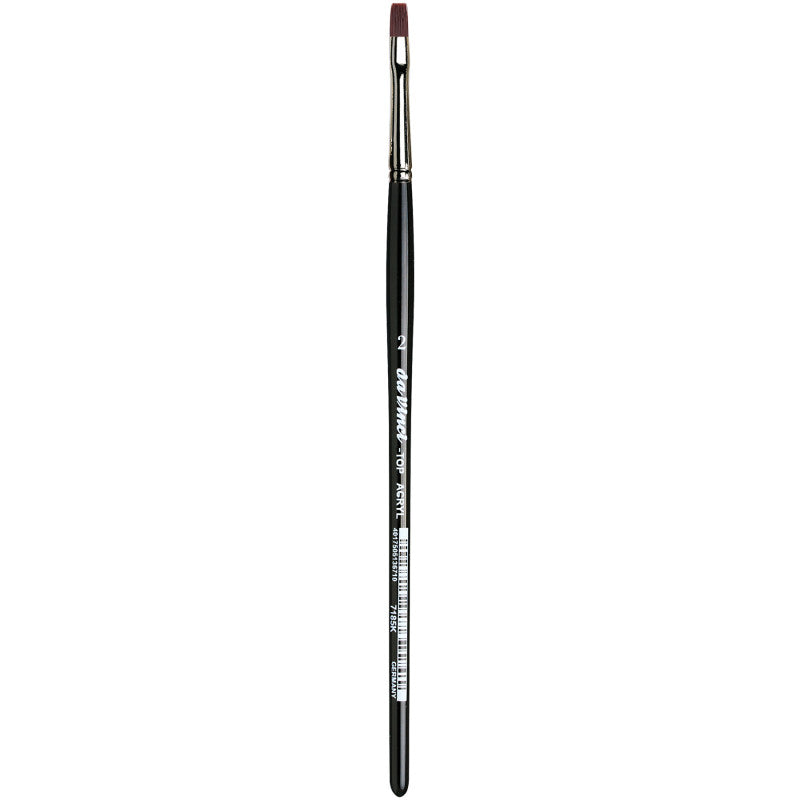 TOP-ACRYL Bright Red-Brown Brush, Synthetic, Acrylic & Oil, Flat, Series 7185K, Size 2