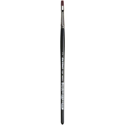 TOP-ACRYL Bright Red-Brown Brush, Synthetic, Acrylic & Oil, Flat, Series 7185K, Size 2