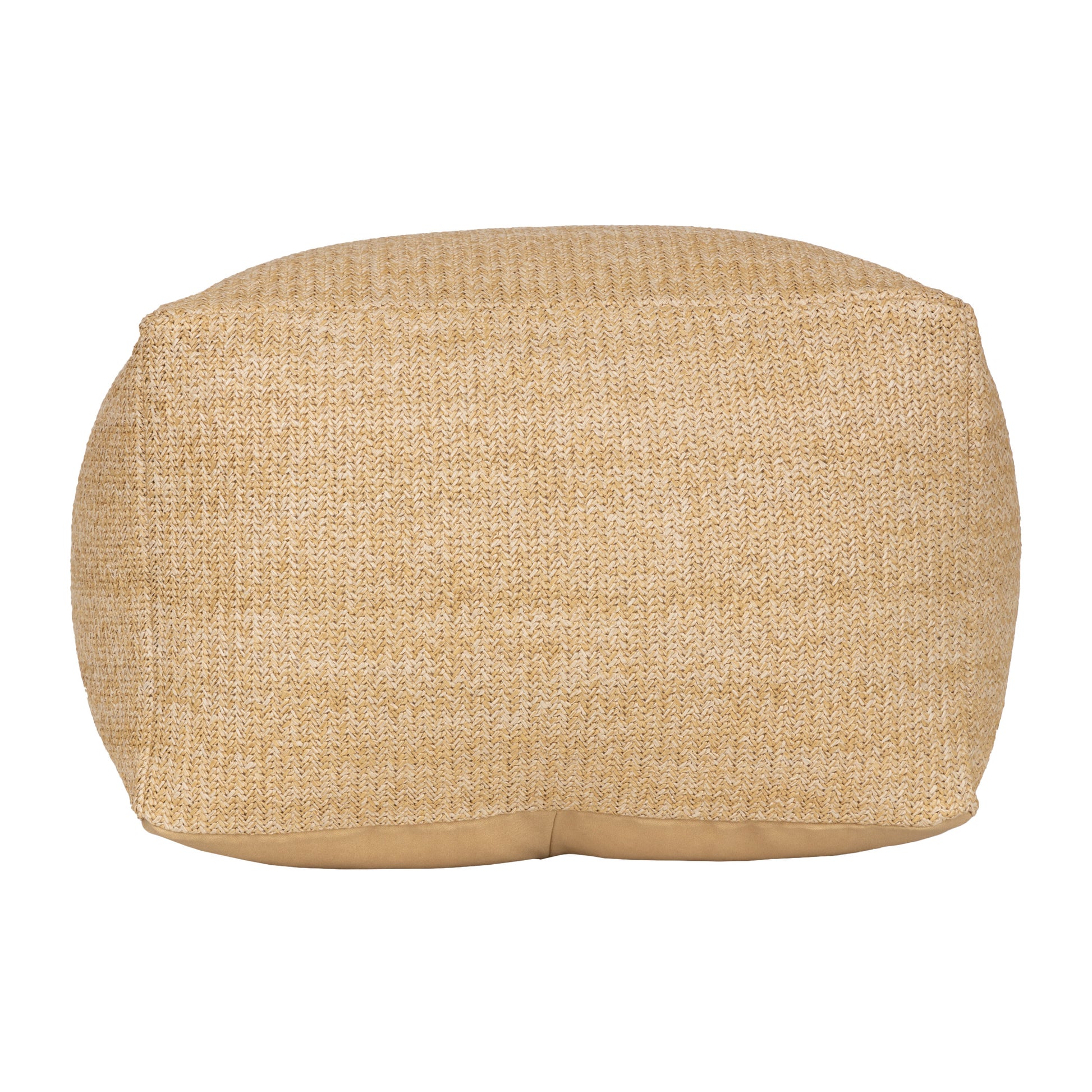 Hermosa Faux Raffia Pouf