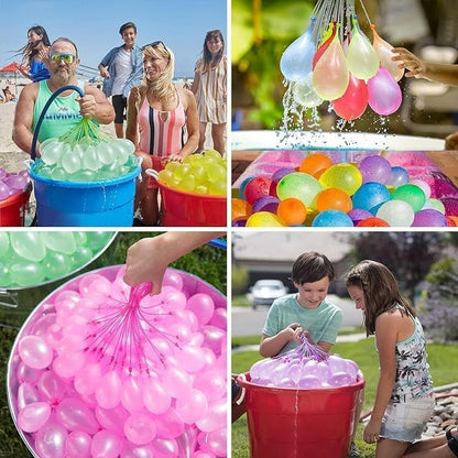 Water Balloons Quick Fill 1000-Piece Set - Ultimate Summer Splash Fun for Kids and Adults, Ideal for Outdoor Parties and Water Fight Games